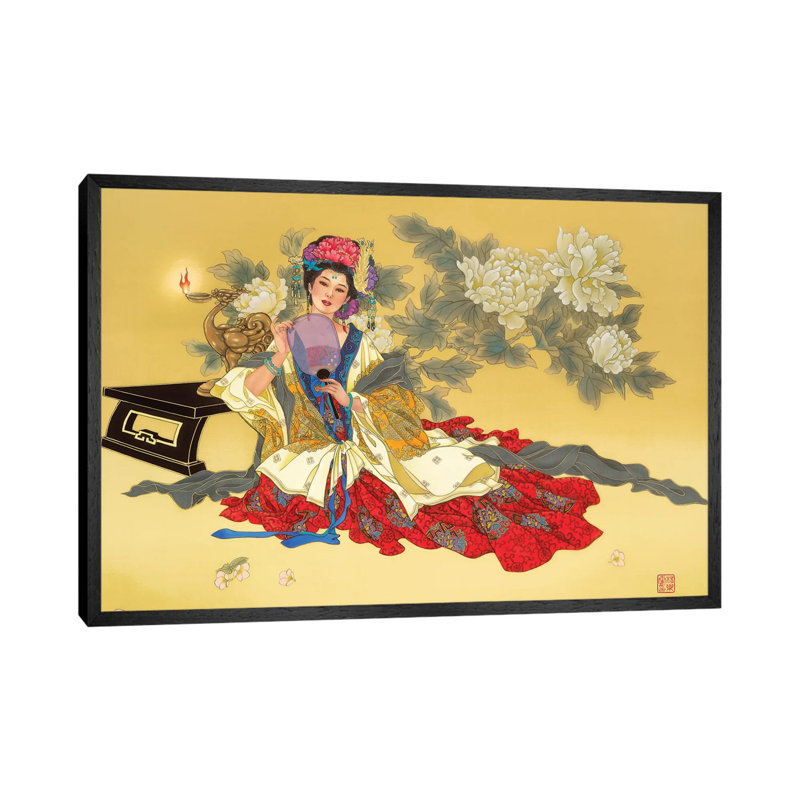 La Coquette - Painting on Canvas, Black Framed, 66.04 cm H x 45.72 cm W
