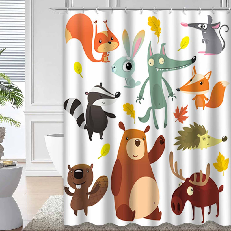 Rideau de douche avec 12 crochets, L 72 po x l 84 po