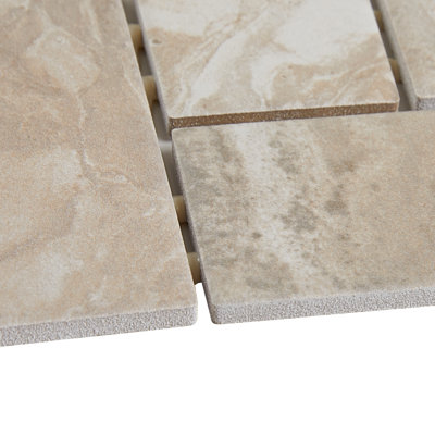 Daltile Archaia 2 x 4 Glazed Ceramic Herringbone Mosaic Tile (12 PC Per Carton) (8.04 SQFT Per Carton)