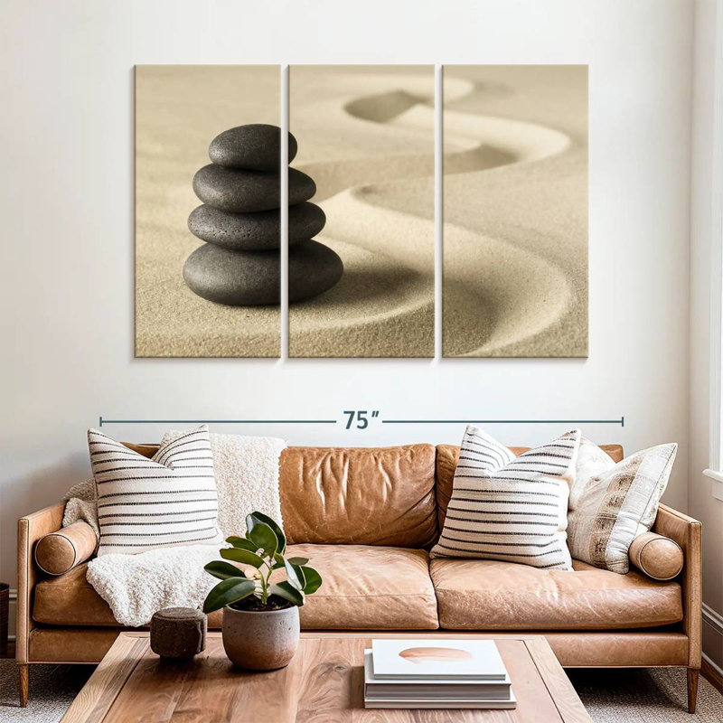 Kerrick Zen Meditation Stones, 36" H x 57" W