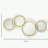 Metal Wall Art Modern Mirror Decor Home Hanging Wall Sculptures for Living Room Bedroom Dining Room, Gold