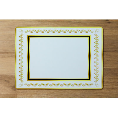 Dirit Polyester, Wood Geometric Rectangle Placemat