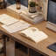 Bureau rectangulaire en bois massif avec tiroirs Walnut-245167421