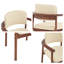 Ensemble de chaises en bois d'hévéa - siège rembourré en polyuréthane d'une capacité de 300 lb (ensemble de 2)?