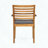 Acacia Wood Dining Chairs with Wicker Seats, Set of 2