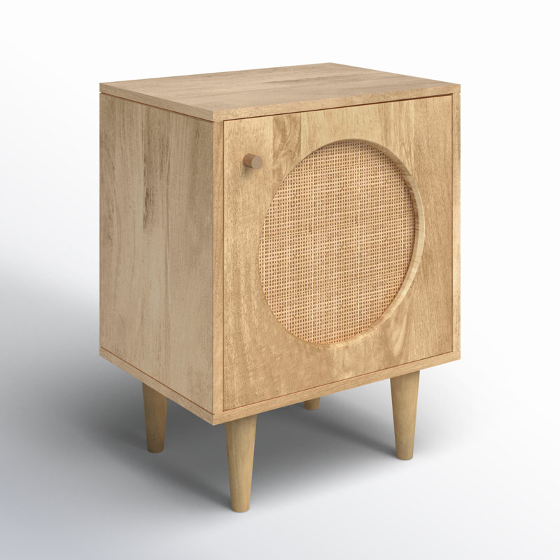 Peltz 19.75'' W Unfinished Solid Wood Nightstand, Natural