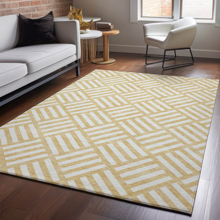 Premium Machine Washable Cerrito Gold Rug