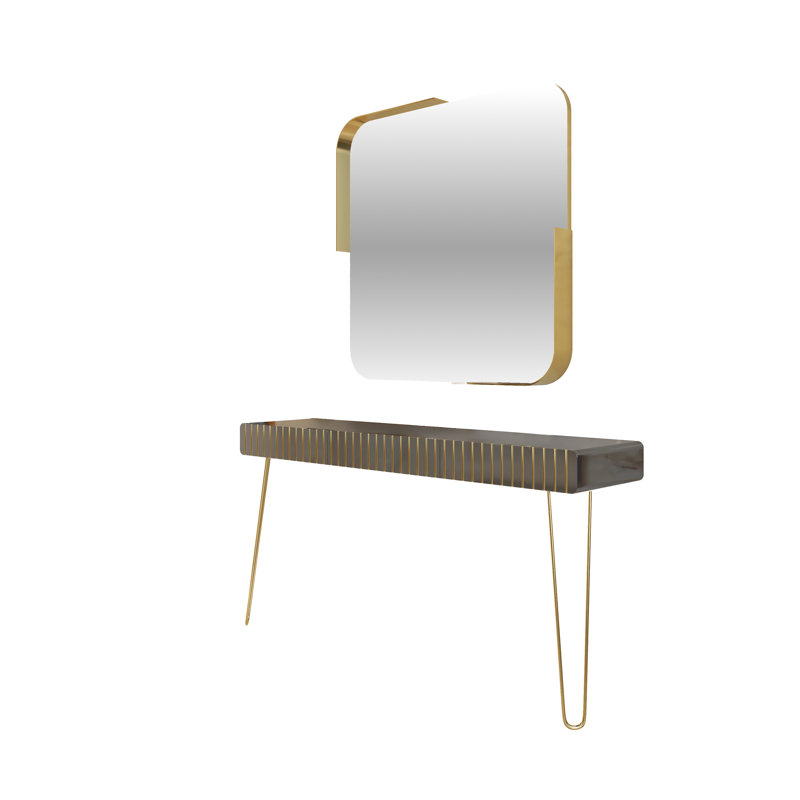 Imperium Console With Mirror R30-100, 72" H x 50" W x 20" D