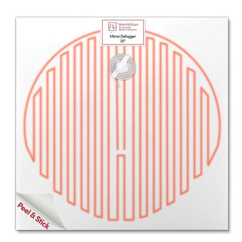 Désembueur de miroir électrique circulaire 25 po
