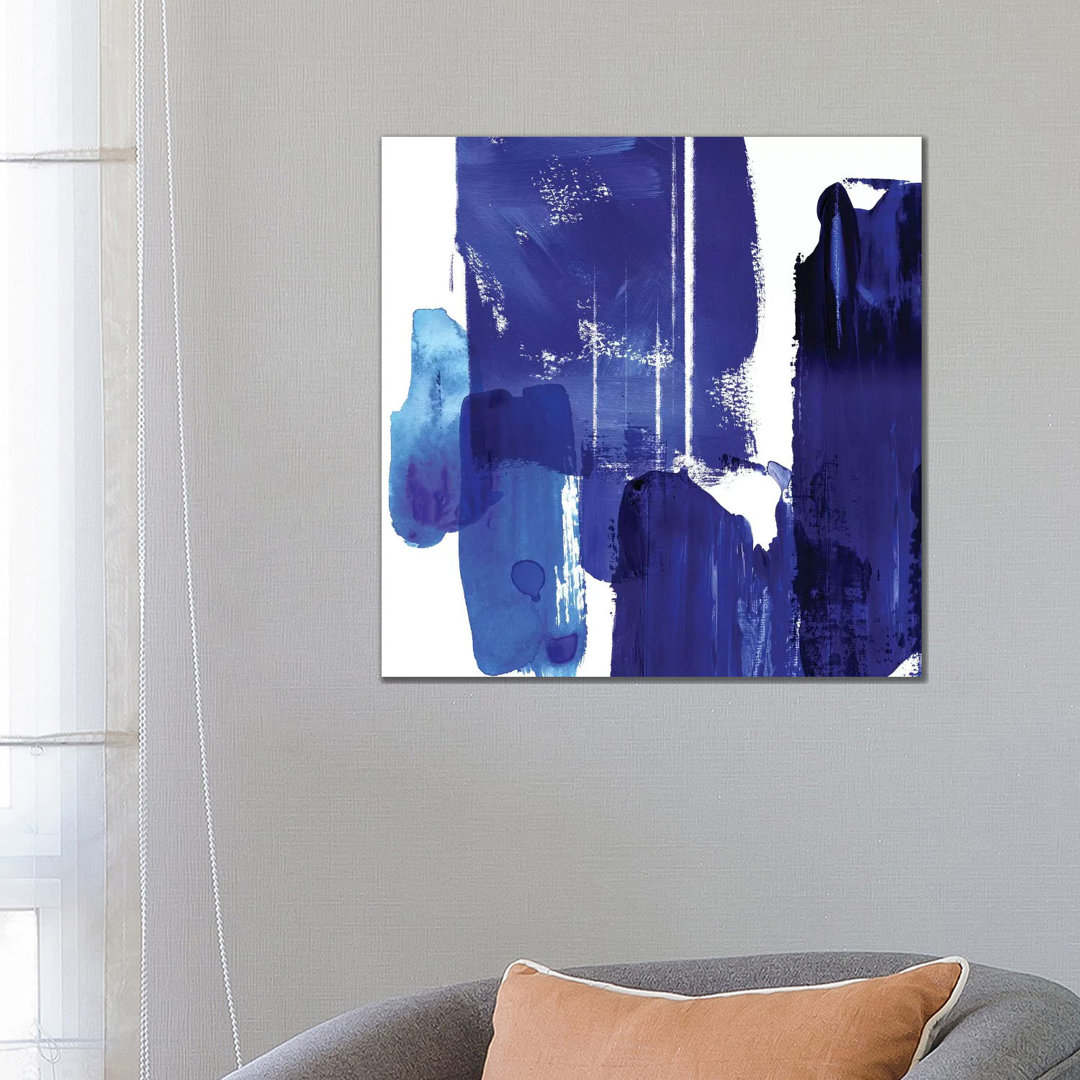 Indigo Abstract I - Wrapped Canvas Painting