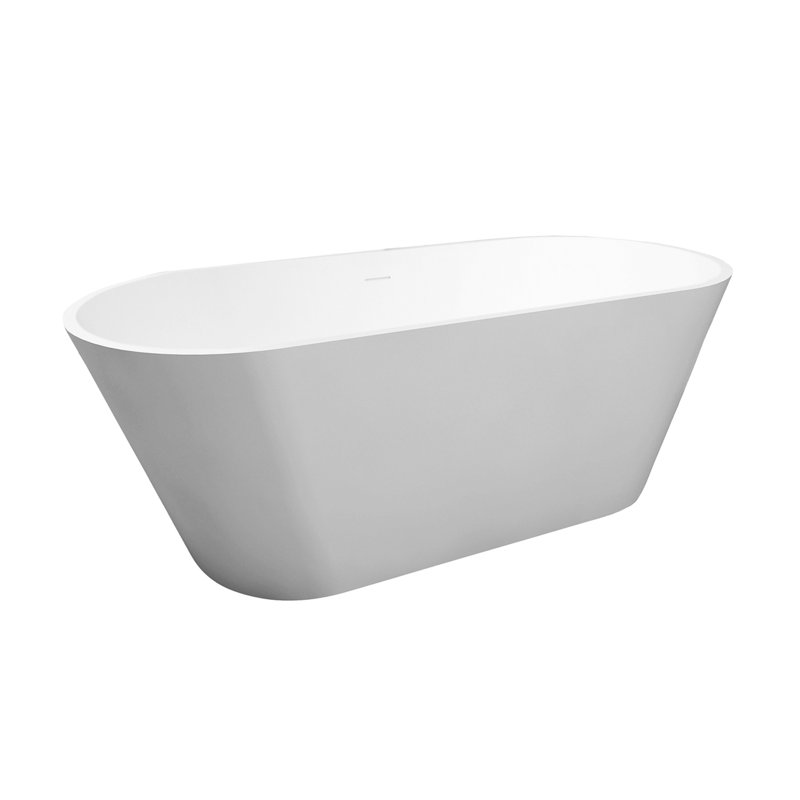 68'' x 29.5'' Soaking Resin Bathtub, White Gloss