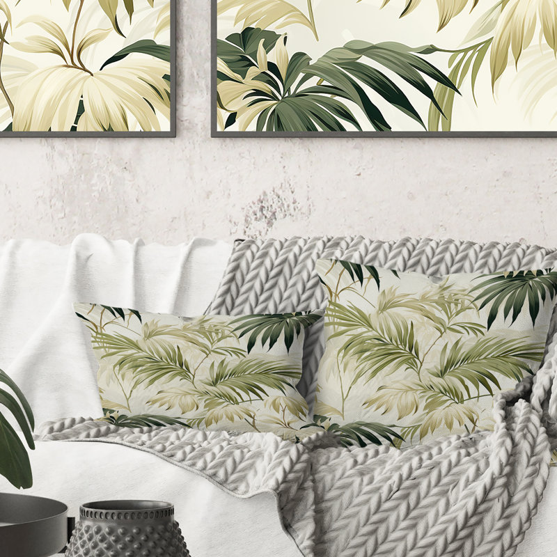 Coussin décoratif Palm Polyester, 18" x 18"