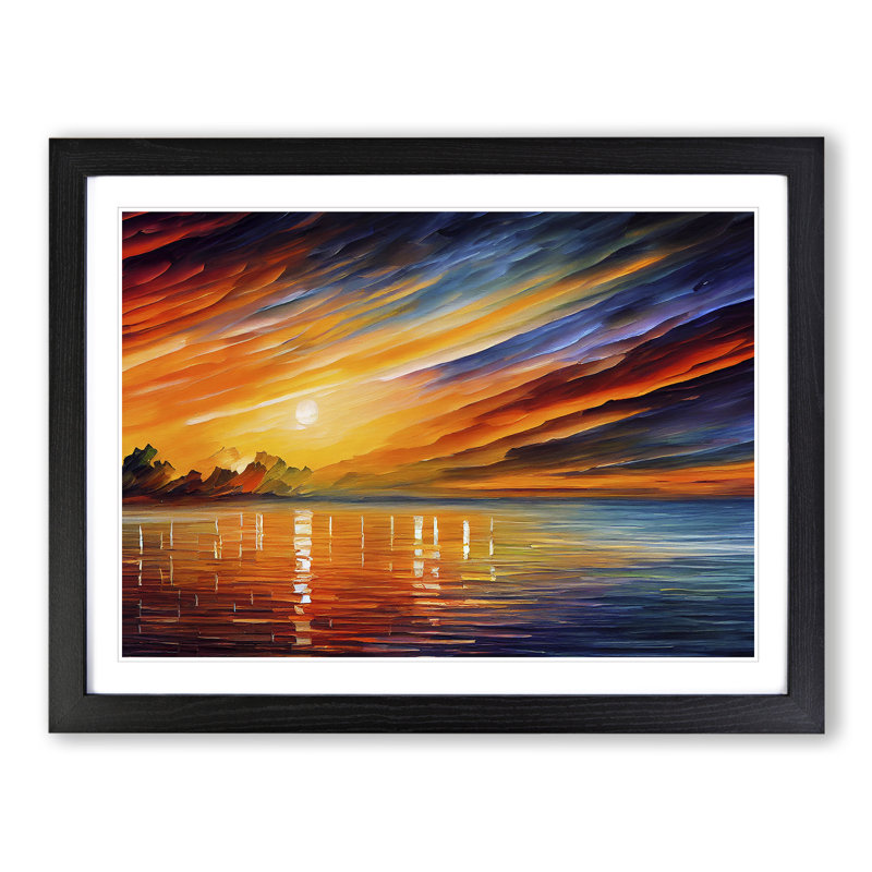 Glowing Sunrise Vol.2 - Framed Print, Black, 34cm H x 46cm W x 2cm D