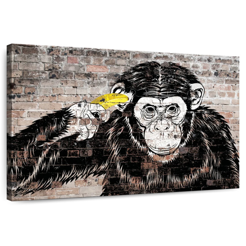 Brampt Monkey Headshot, 32" H x 48" W