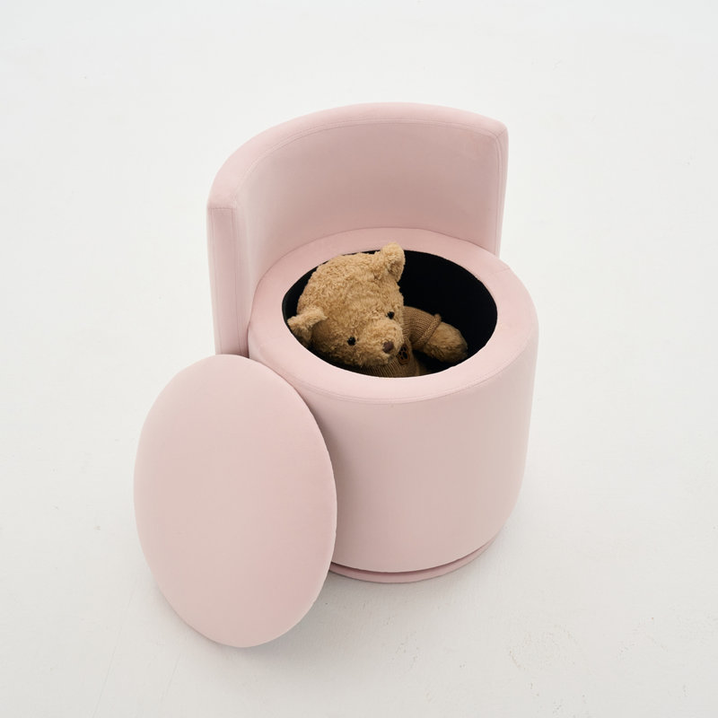 Fauteuil d'appoint pivotant en velours, Rose