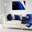 Glittering Blue Pattern - Abstract Printed Pillow