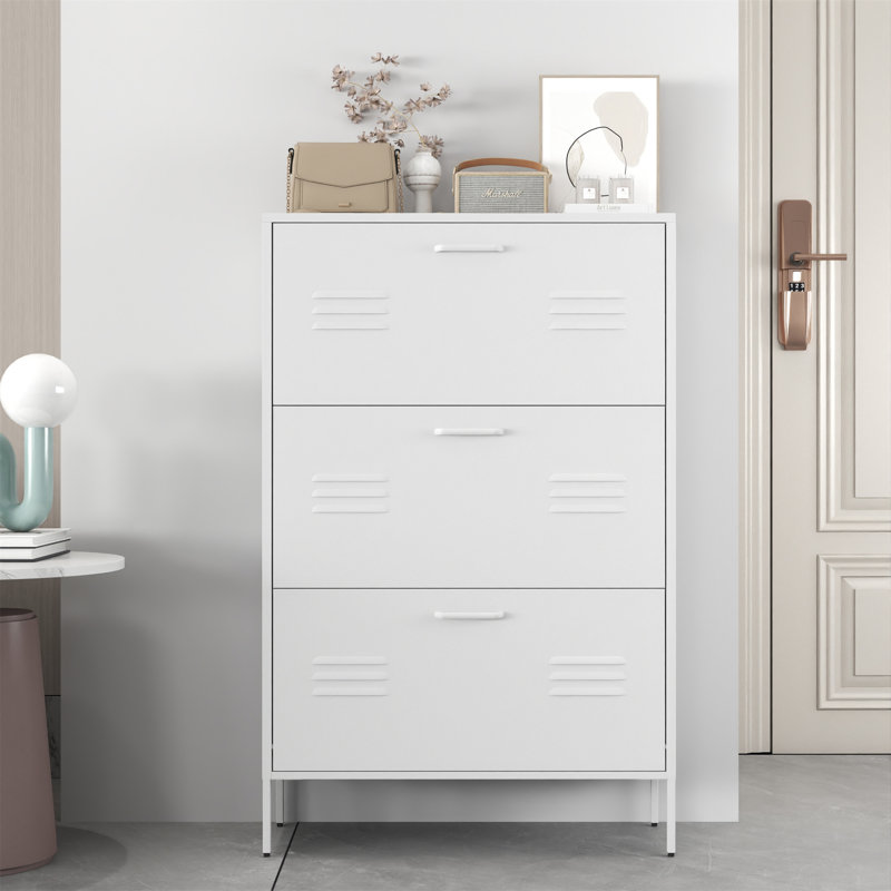 Armoire à chaussures avec 3 tiroirs rabattables