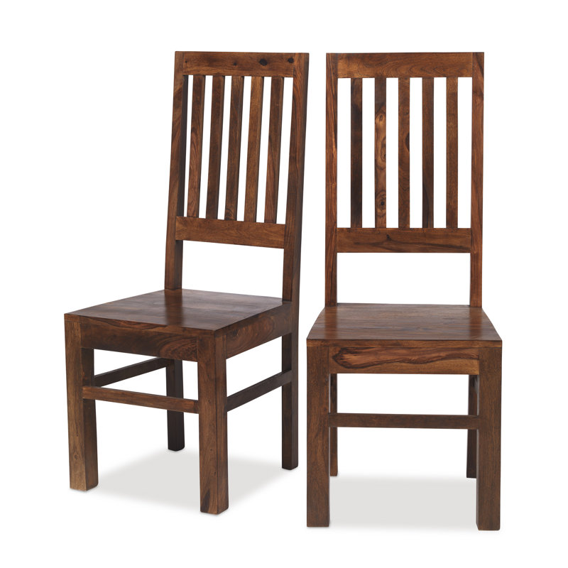 Mathilda Solid Sheesham Dining Chair, Dark Colour