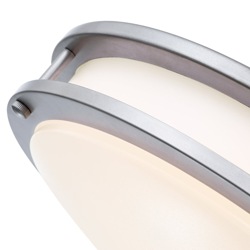 Hanz Selectable LED 2700K, 3000K,3500K, 4000K, 5000K Flush Mount Ceiling Light, Brushed Nickel, 3.3" H x 13" W x 13" D
