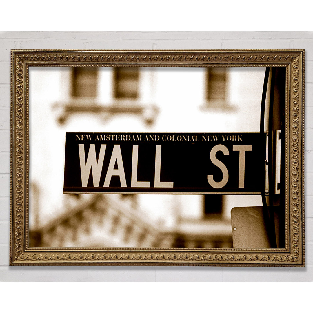 New York City Wall Street - Einzelner Bilderrahmen Kunstdrucke