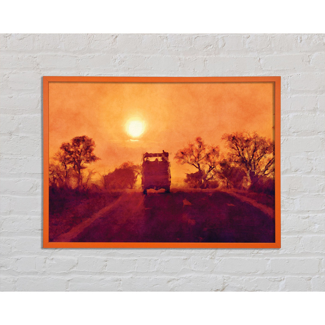 Driving Off Into The Sunset - Einzelne Bilderrahmen Kunstdrucke