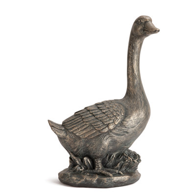 20"H MGO Goose Garden Statue-Bronze