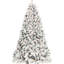 Arbre de Noël de 5 pi avec pointes enneigées floquées, 300 lumières Ul, 27 branches de pin, charnières pour une installation rapide et simple, arbre de support en métal, branches, bourre à installation rapide, base