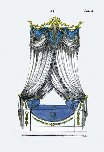 « french empire lit no. 3 », reproduction d’art
