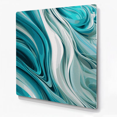 Digital Abstraction 32 Blue Metal Wall Art