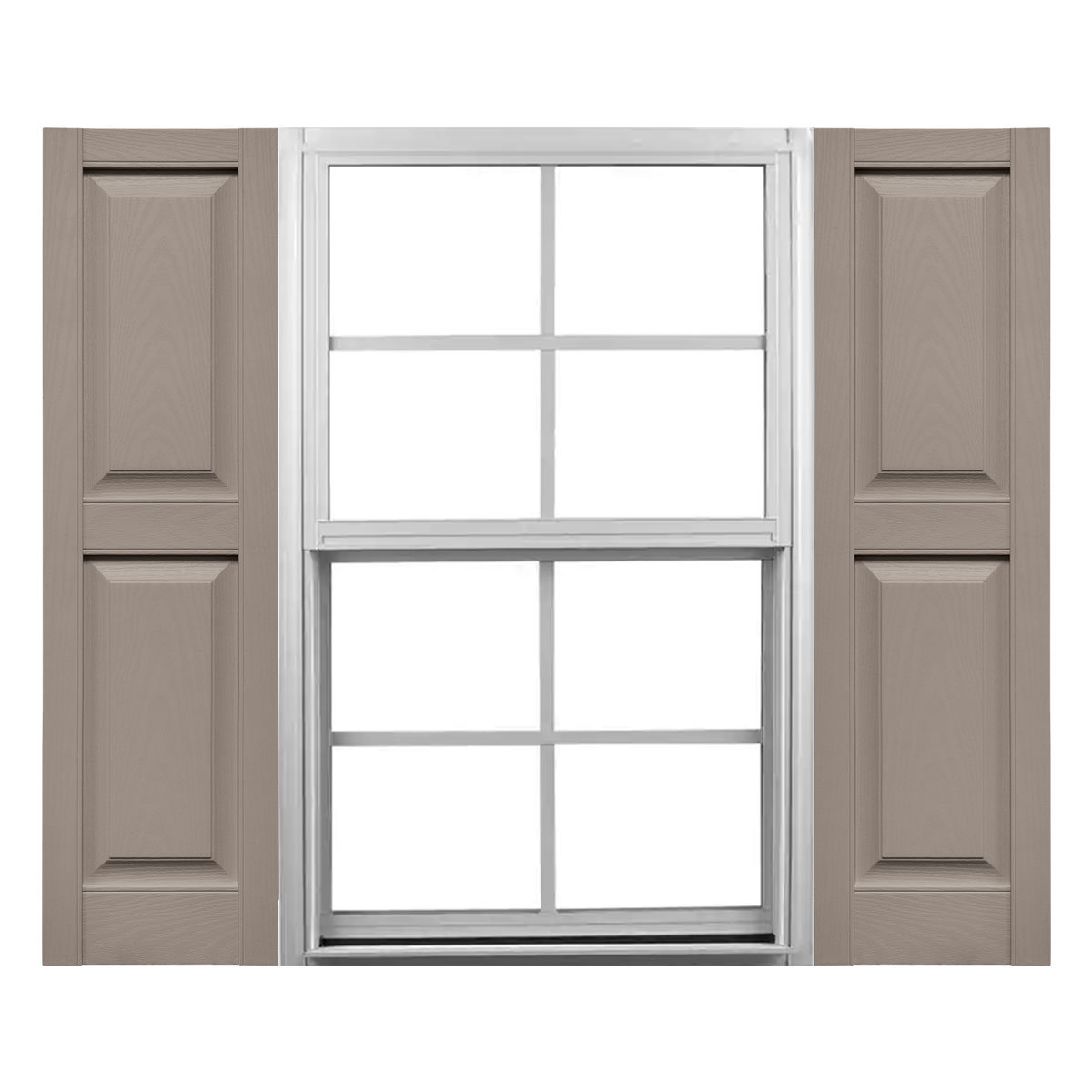 Mid-America Raised Panel Vinyl Shutters - 14.75" Wide Black Shutters (1 Pair)