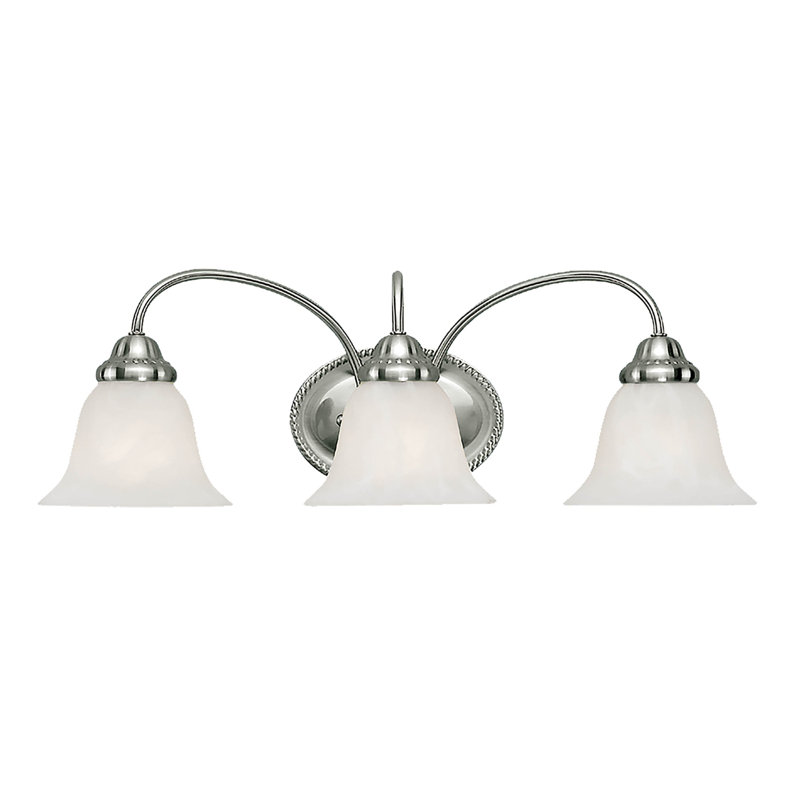 Éclairage pour meuble-lavabo 3 lumières Brigance, Nickel satiné