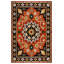 Tapis marocain beige / brun en coton et polyester à imprimé numérique Madeline Collection-137217162