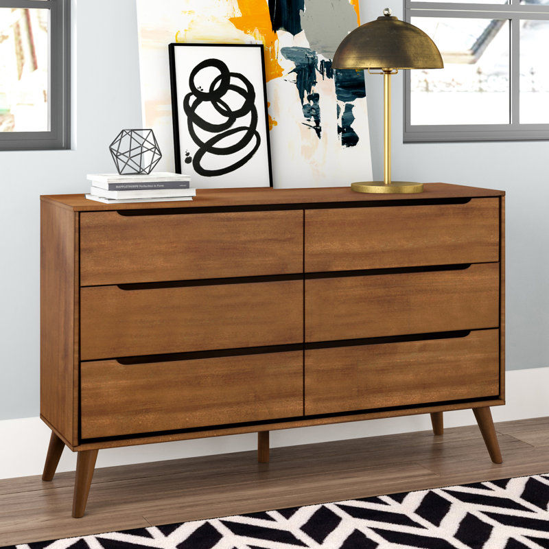 Stalter 58'' W 6 - Drawer Dresser, Oak