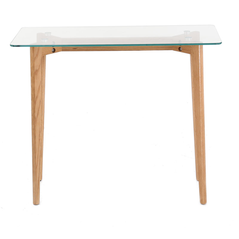 Castle 90cm Glass Top Console Table