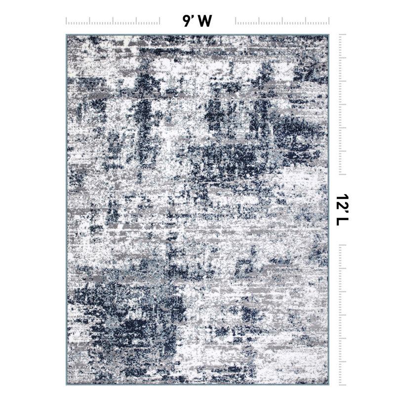 Willington Abstract Indoor Rug, Rectangle 9' x 12'