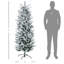 Arbre de Noël artificiel enneigé 6 pi de hauteur avec 477 branches enneigées et base en acier