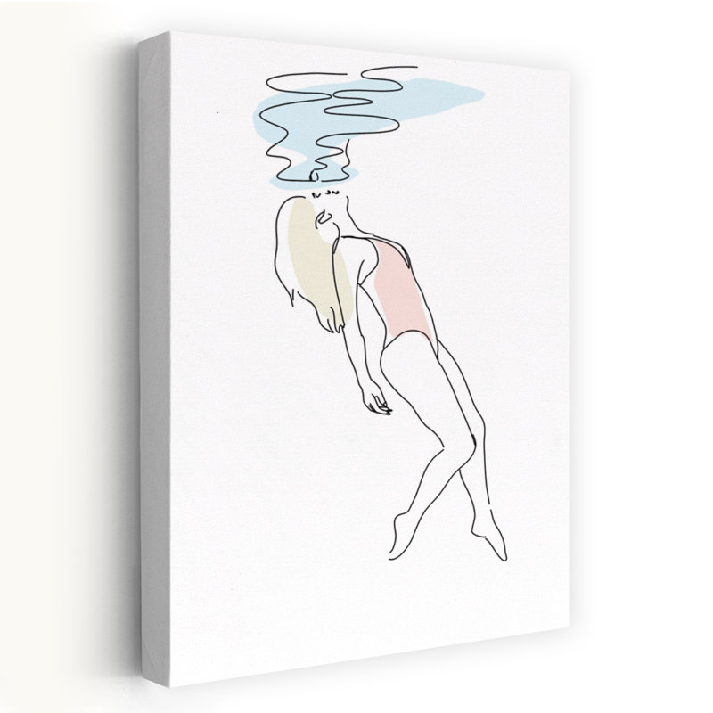 «Underwater Ethereal Minimalist Peaceful Ocean», impression murale, H 36 po x l 24 po