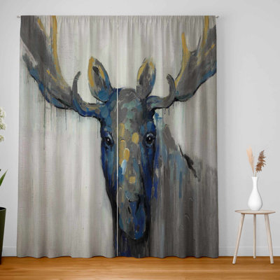 Blue Moose Blackout Curtains Pair - Stylish Home Decor