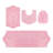 Waterford 4 Piece 100% Cotton Bath Rug Set with Lid Cover, Spray Latex Backing-2137496104