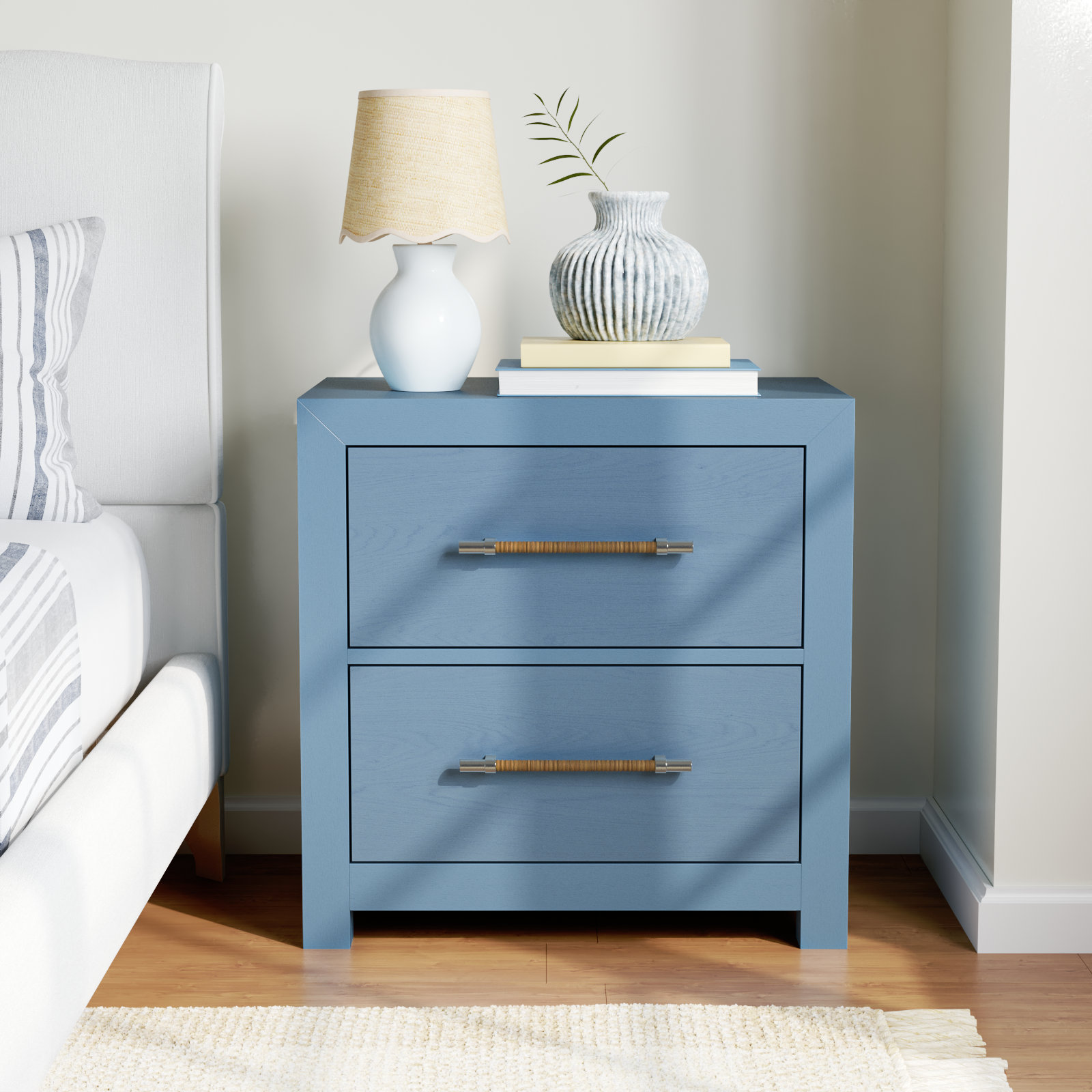 Lana 2 - Drawer Nightstand, Blue