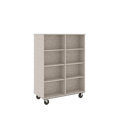 Mobile Double-Sided Bookshelf - 48"W Book Cart