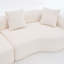 Canapé incurvé incurvé, canapé modulaire à compression haute densité de 110 po, canapé-lit pour salon, salon, appartement, chenille-320737224-320737225