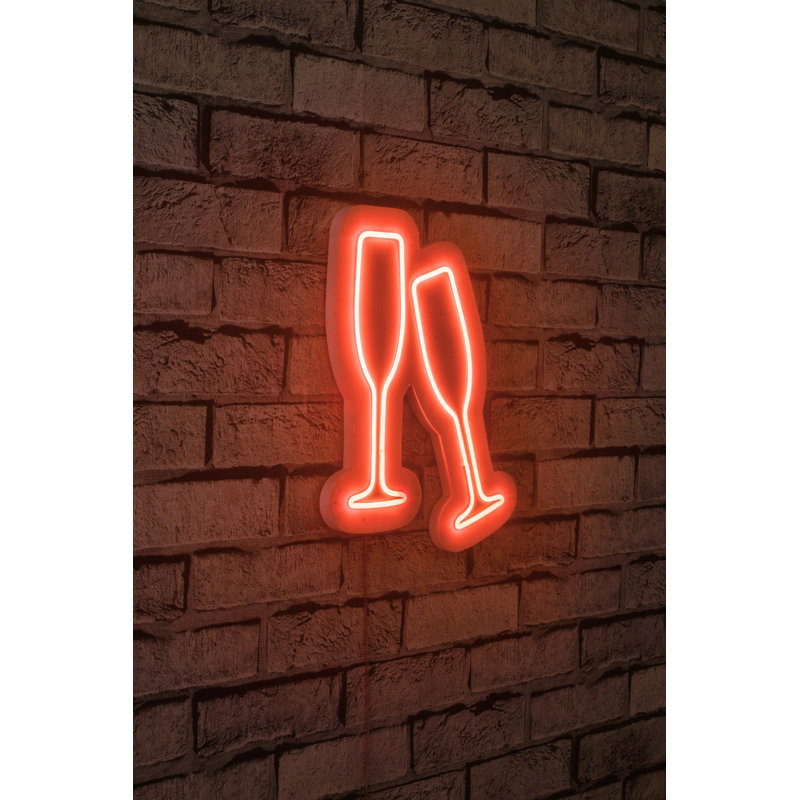 Bande lumineuse néon flexible à DEL, rouge, 13,8 x 10,2 x 0,8 pouces | IP67 imperméable, gabarit en mousse de PVC | Système de suspension mural 12 V 20,16 W | Parfait pour la décoration intérieure et l'éclairage de fête, installation facile