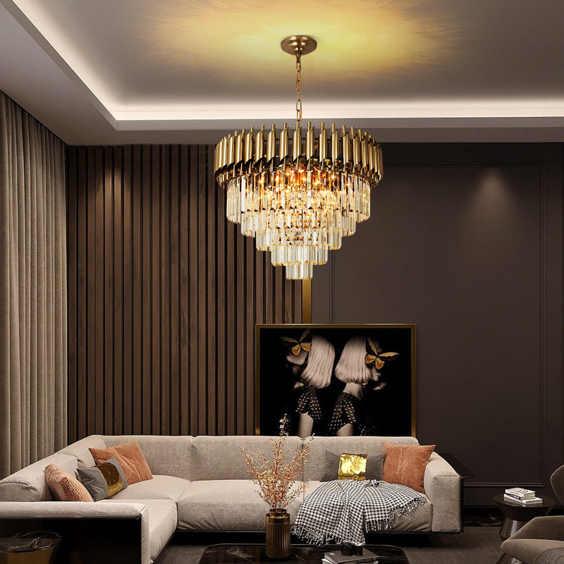 Prempal 8 - Light Tiered Chandelier, Brass