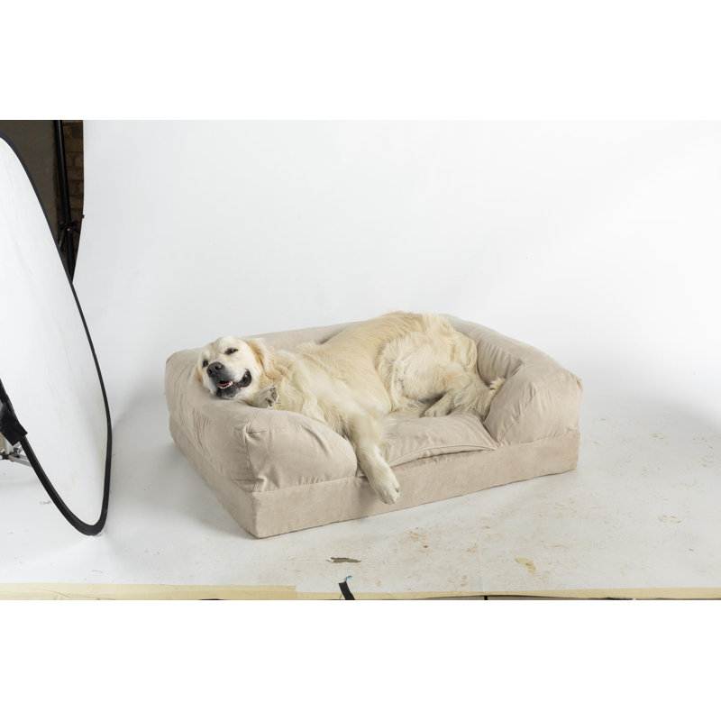Canapé pour chien 100% lavable par Snoozer, Noir / chevrons, Grand (L 40 po x l 30 po)