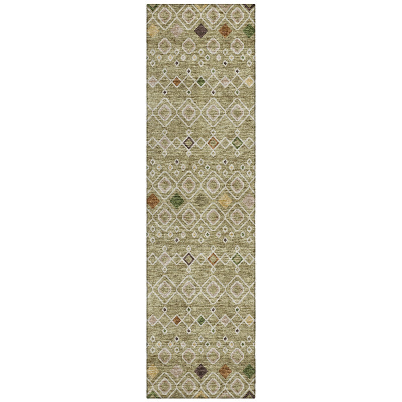 Aleighna Area Rug with Non-Slip Backing, Runner 2'3" x 7'6"