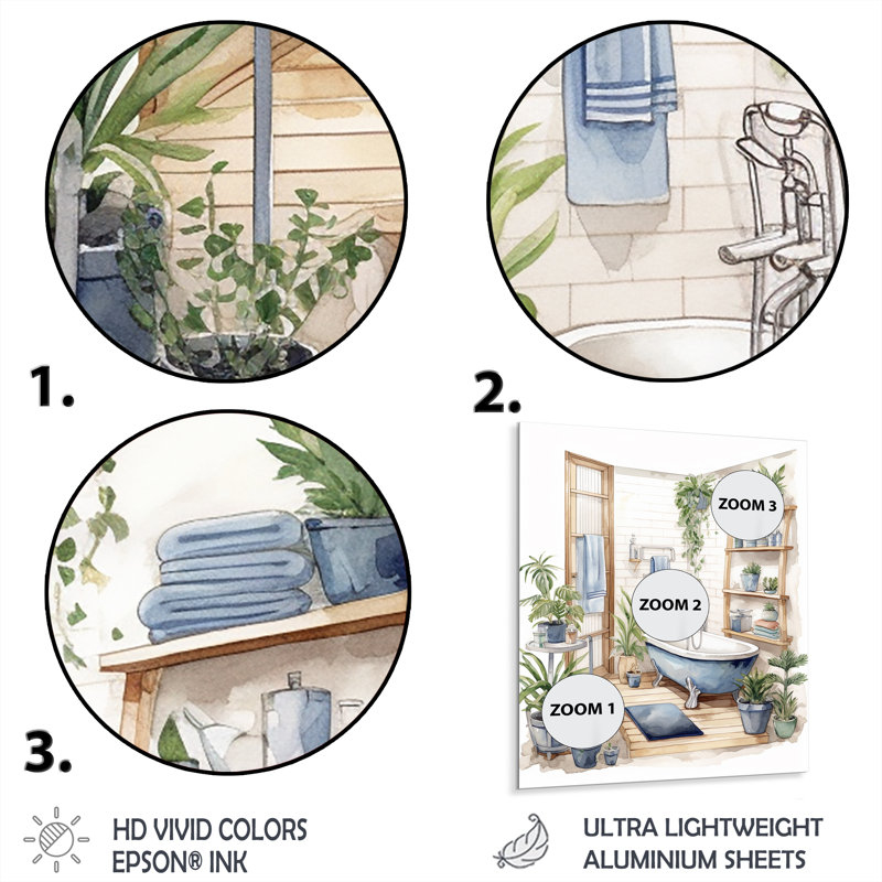 Décor de salle de bain naturel XX XXII - Décoration murale en métal pour salle de bain, H 20 po x l 12 po x P 1 po