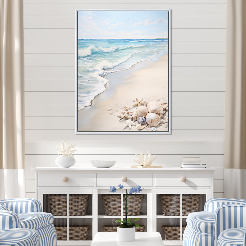 Minimalisme «Beachside Tranquility I», impressions d'art nautique et de plage, H 32 po x l 24 po x P 1 po