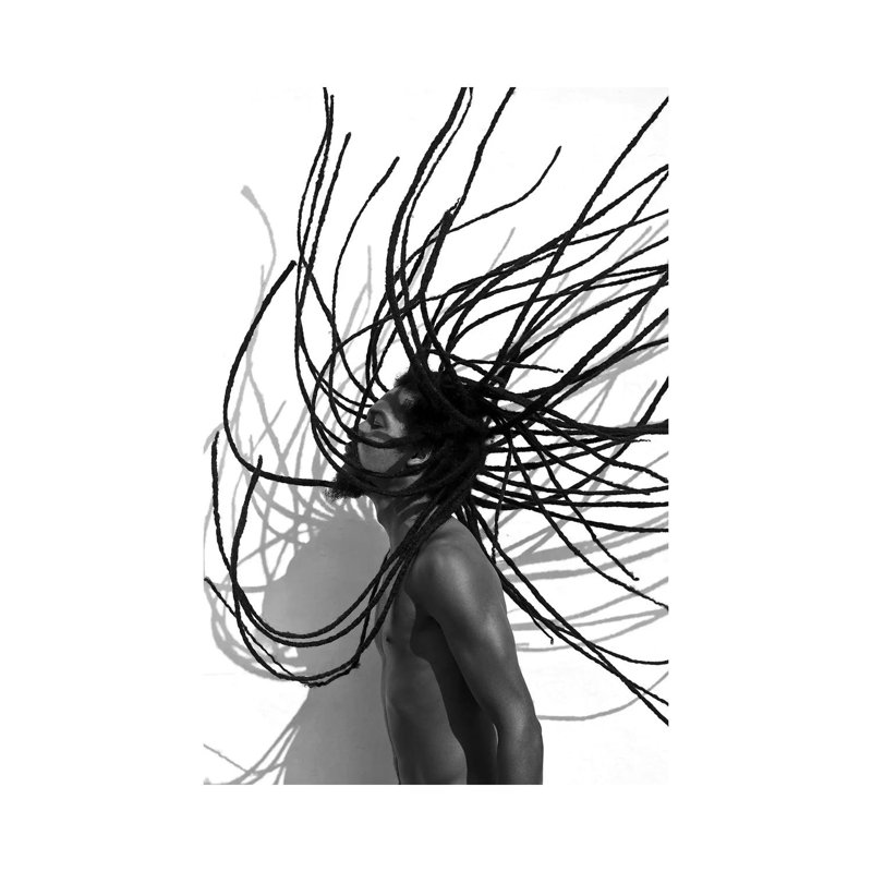 " Locs " by Gregory Prescott, 18" H x 12" W x 1.5" D, No Mat, Wrapped Canvas