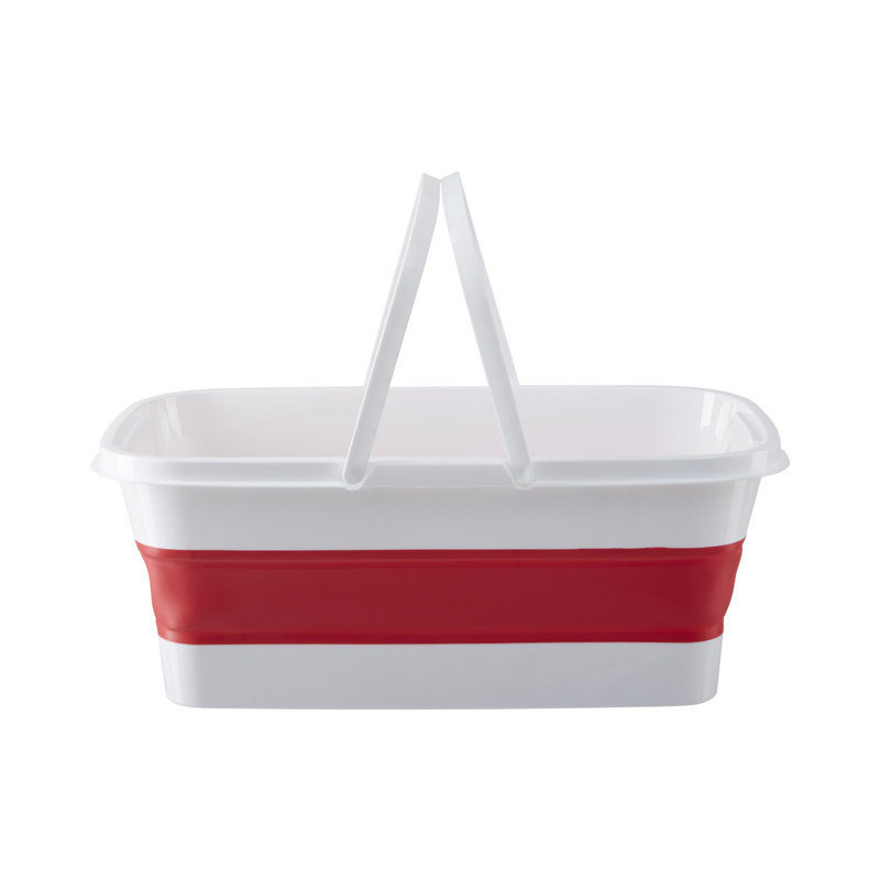 House Of Hampton Plastic Decorative Basket, Red